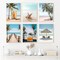 Blue Coast Surfboard Wall Art Beach Aesthetic Wall Decor College Style Beach Scenery Painting Picture Print Seascape Theme Poster Suitable for Living Room Dining Room Study Corridor Frameless 8x10 In